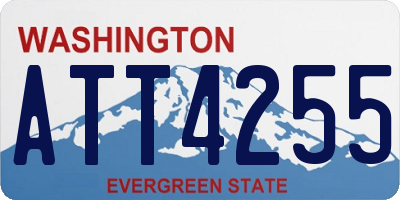 WA license plate ATT4255