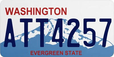 WA license plate ATT4257