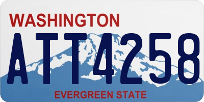 WA license plate ATT4258