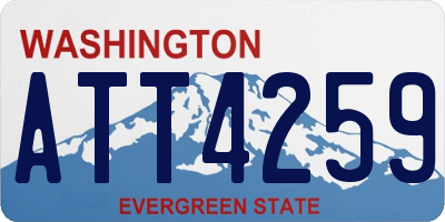 WA license plate ATT4259