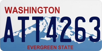 WA license plate ATT4263