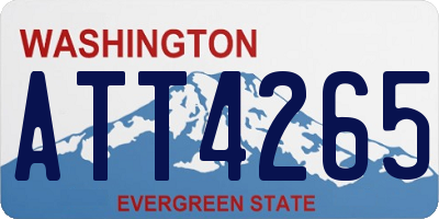 WA license plate ATT4265
