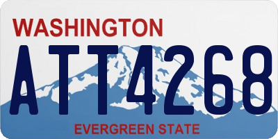 WA license plate ATT4268
