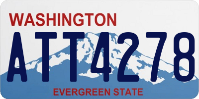 WA license plate ATT4278