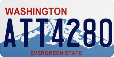 WA license plate ATT4280