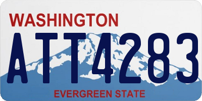 WA license plate ATT4283