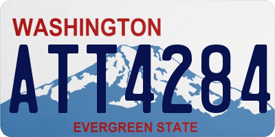 WA license plate ATT4284