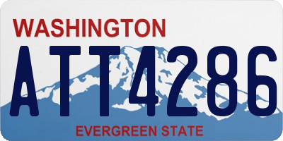 WA license plate ATT4286