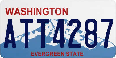 WA license plate ATT4287