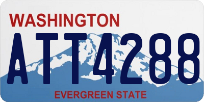WA license plate ATT4288