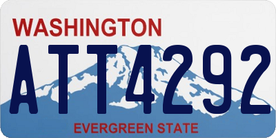 WA license plate ATT4292