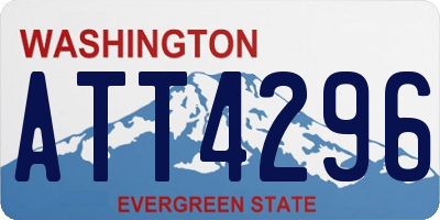 WA license plate ATT4296