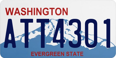 WA license plate ATT4301