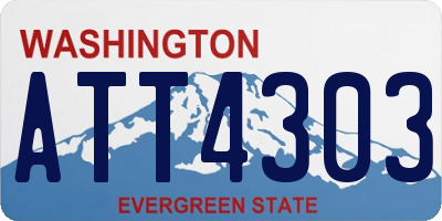 WA license plate ATT4303
