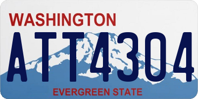 WA license plate ATT4304