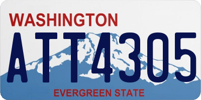 WA license plate ATT4305