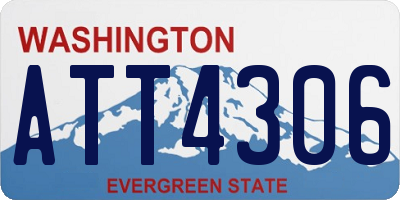 WA license plate ATT4306