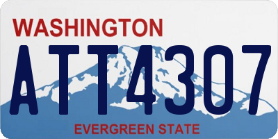 WA license plate ATT4307