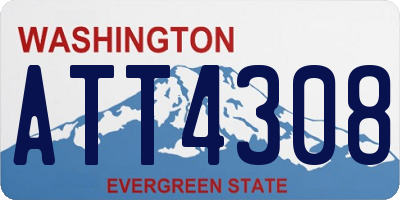 WA license plate ATT4308