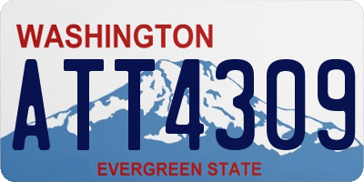 WA license plate ATT4309