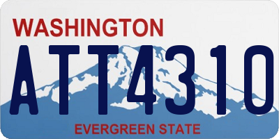 WA license plate ATT4310