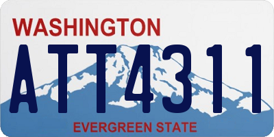 WA license plate ATT4311