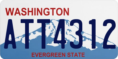 WA license plate ATT4312