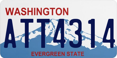 WA license plate ATT4314