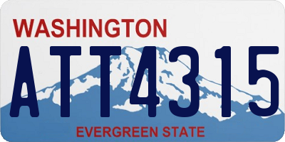 WA license plate ATT4315