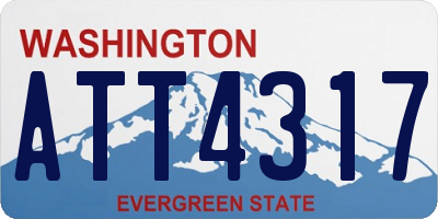 WA license plate ATT4317