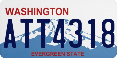 WA license plate ATT4318