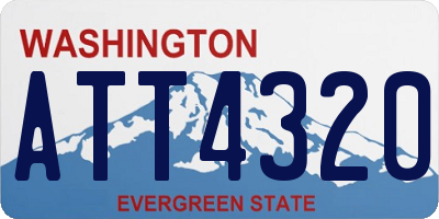 WA license plate ATT4320