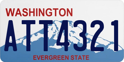 WA license plate ATT4321