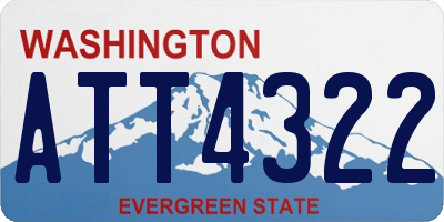 WA license plate ATT4322