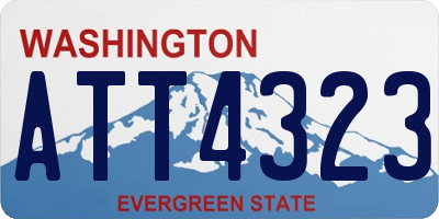 WA license plate ATT4323