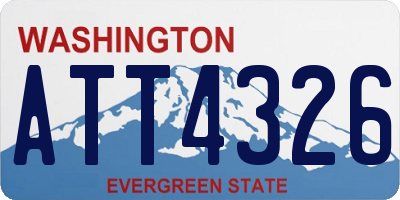 WA license plate ATT4326