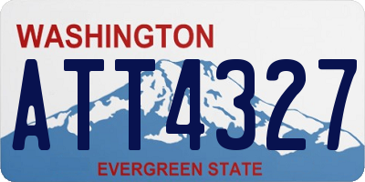 WA license plate ATT4327