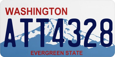 WA license plate ATT4328