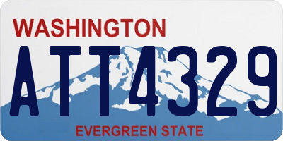 WA license plate ATT4329
