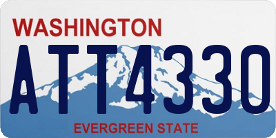 WA license plate ATT4330