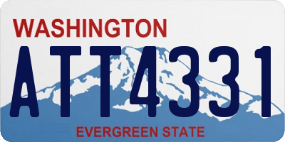 WA license plate ATT4331