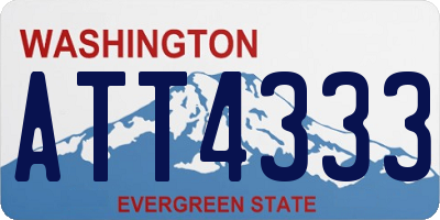 WA license plate ATT4333