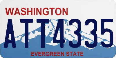 WA license plate ATT4335