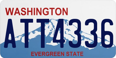 WA license plate ATT4336