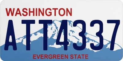 WA license plate ATT4337