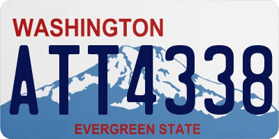 WA license plate ATT4338