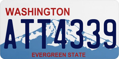 WA license plate ATT4339