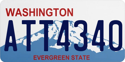 WA license plate ATT4340