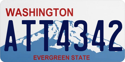 WA license plate ATT4342