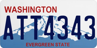 WA license plate ATT4343
